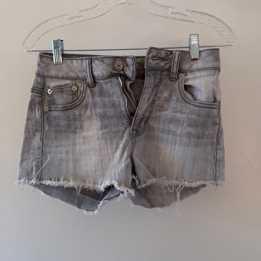Grey washed shorts